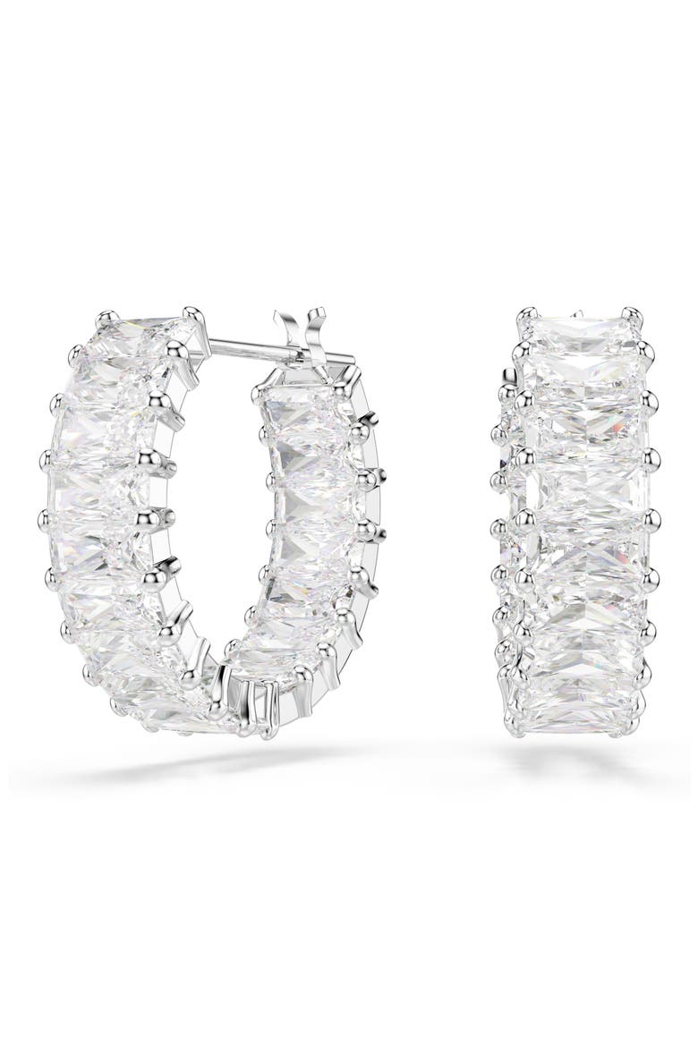 Matrix Inside Out Hoop Earrings, Main, color, RHODIUM/ WHITE