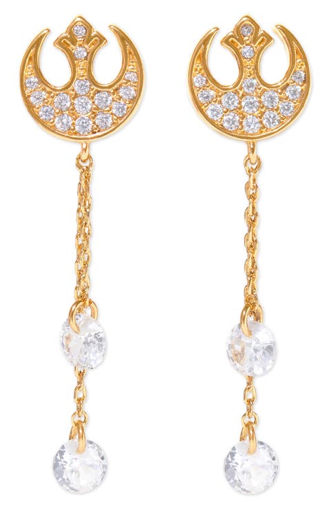 Star Wars™ Rebel Alliance Insignia Cubic Zirconia Drop Earrings