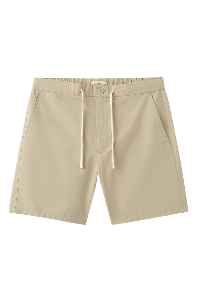 MANGO Drawstring Shorts, Alternate, color, Beige
