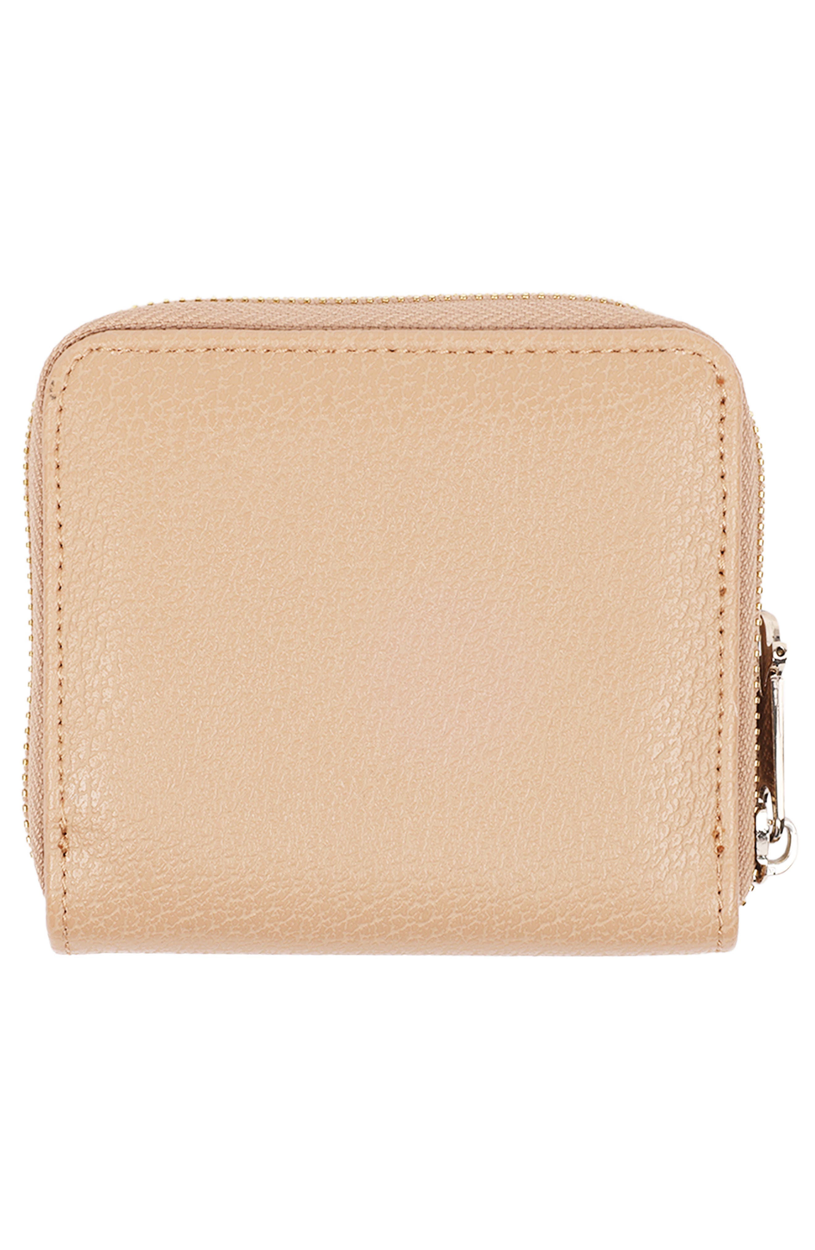 Horseshoe Plaque Mini Wallet, Alternate, color, TAN