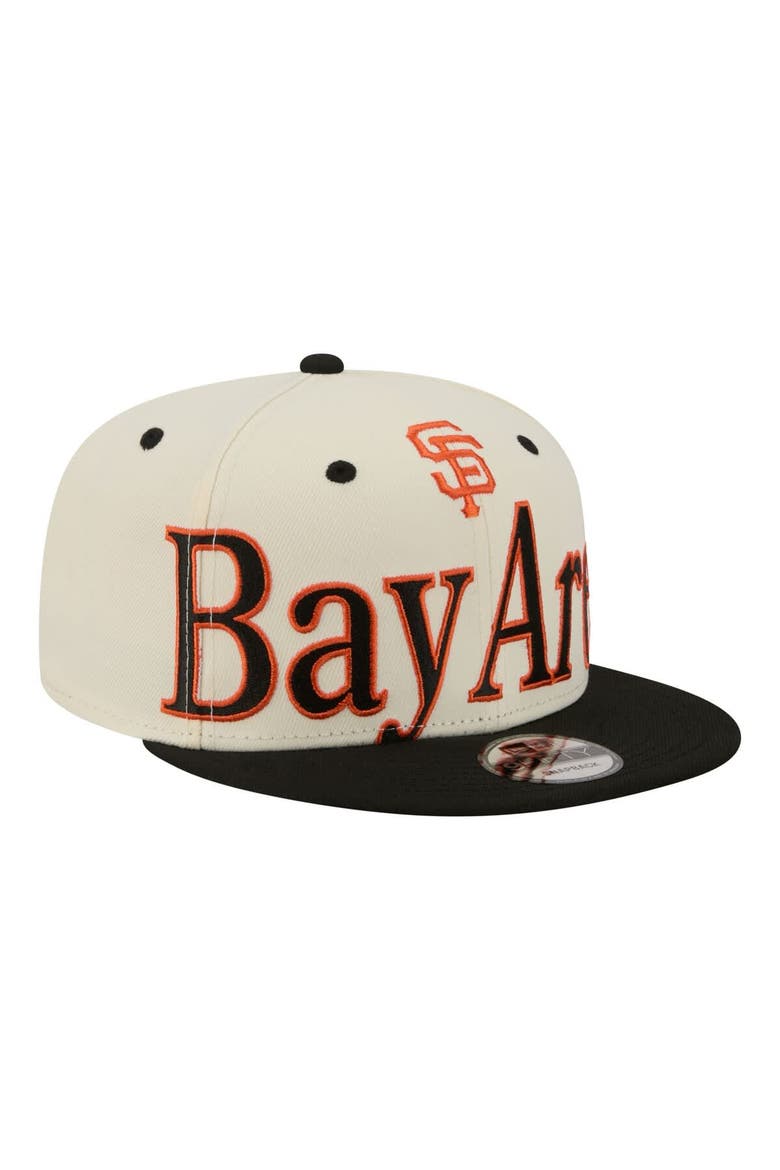 Men's New Era Cream San Francisco Giants Oversized Slogan 9FIFTY Snapback Hat, Main, color, Cream