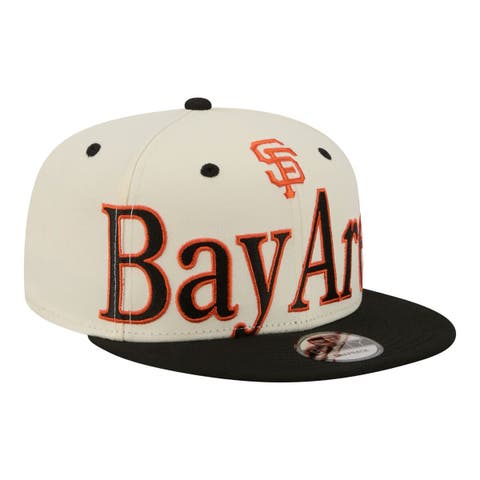Men's New Era Cream San Francisco Giants Oversized Slogan 9FIFTY Snapback Hat
