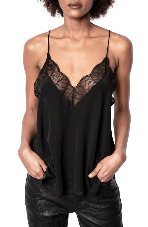 Christy Lace Racerback Silk Camisole