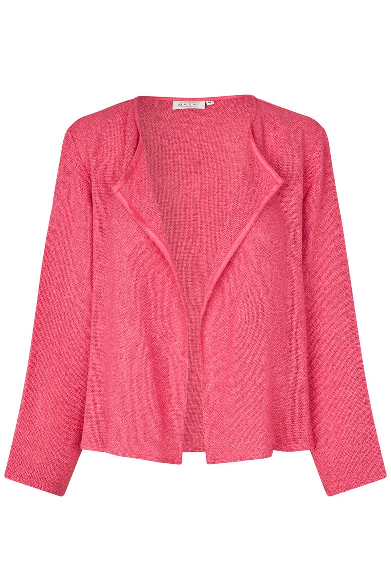 MaJulitta Open Front Cardigan, Alternate, color, Carmine