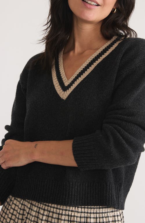 Marine Layer Bella Cropped Sweater In Blue
