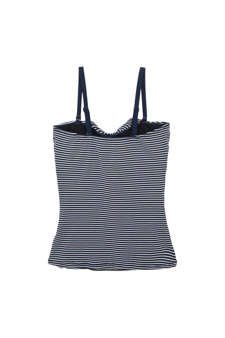 Aceana Iii Seeksucker Tankini Top, Alternate, color, Navy and White