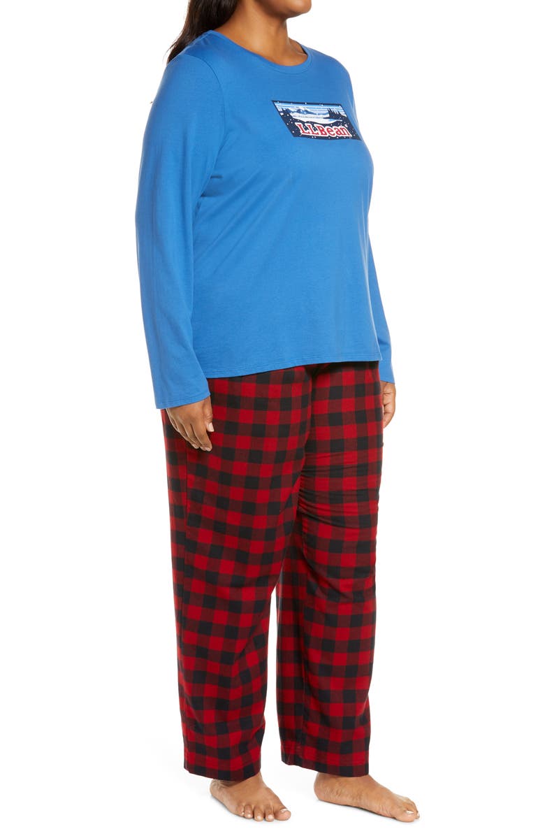 L.L.Bean Camp Logo Graphic Pajamas, Alternate, color, 