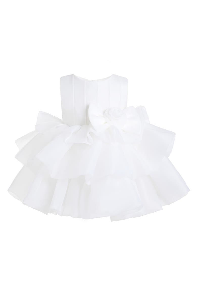 Altheira Bow Ruffle Dress, Main, color, White
