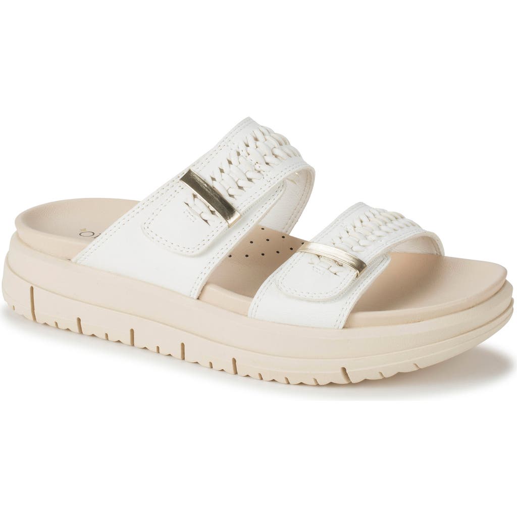 Baretraps Women's Origins Haliah Slide Slip-on Sandals In White Leather