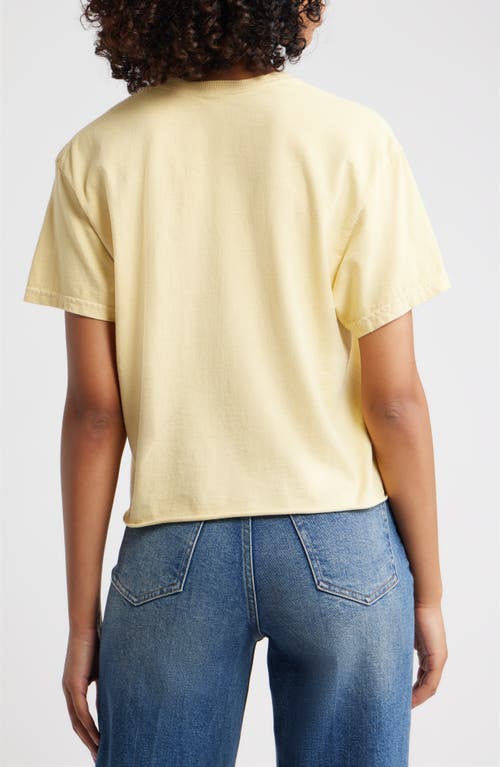 Vinyl Icons Ghosting Crop Cotton Graphic T-shirt In Yellow