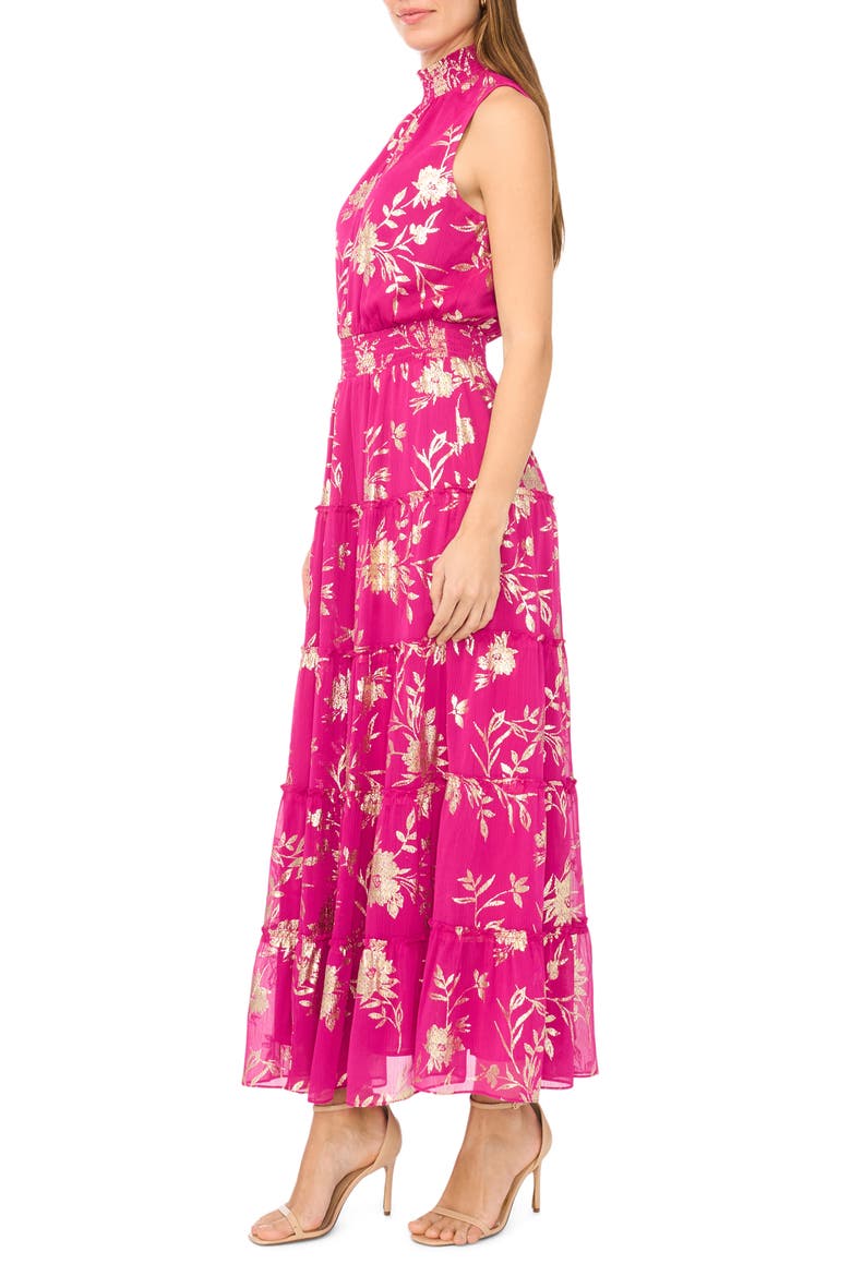 Tiered Maxi Sundress, Alternate, color, PINK MULTI