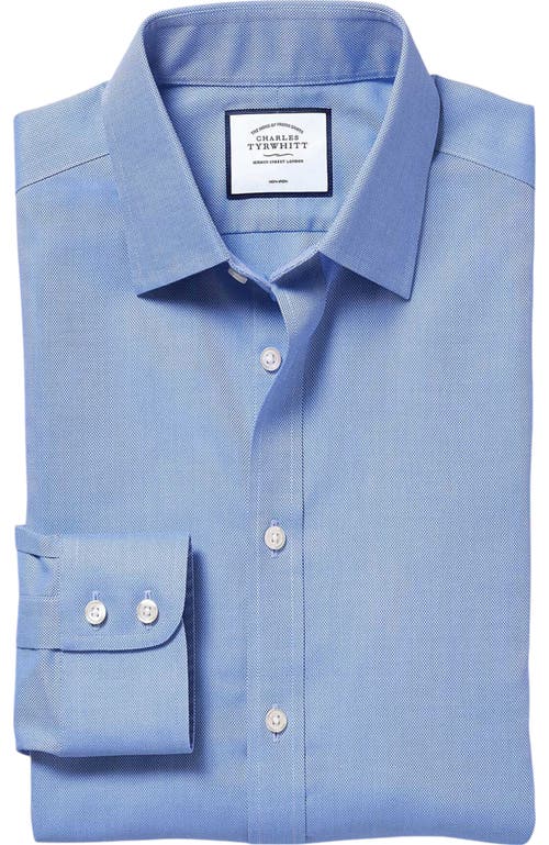 CHARLES TYRWHITT CHARLES TYRWHITT NON-IRON ROYAL OXFORD SLIM FIT SHIRT DOUBLE CUFF