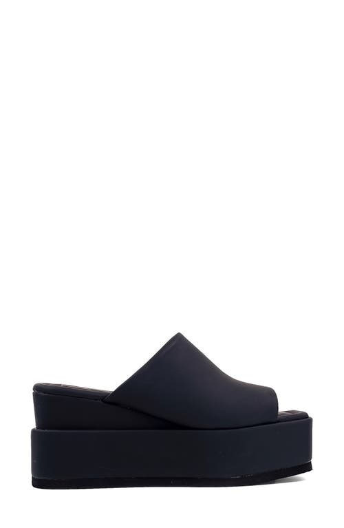 Shushop Karlie Platform Slide Sandal In Black