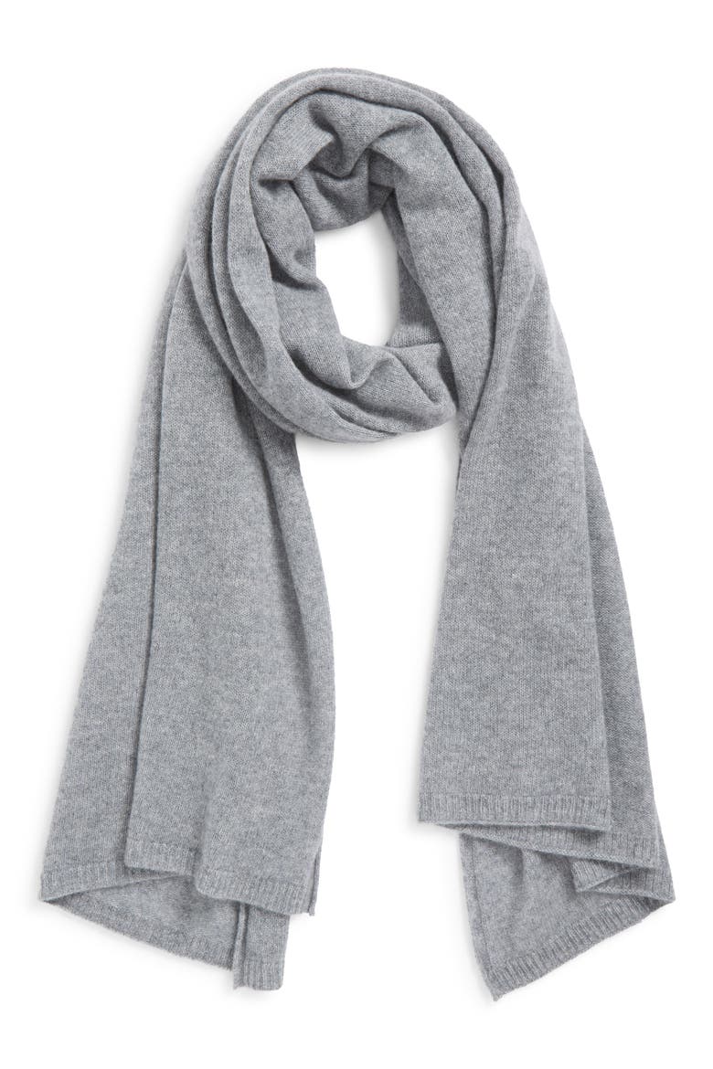 Cashmere Scarf, Alternate, color, GREY NIGHT