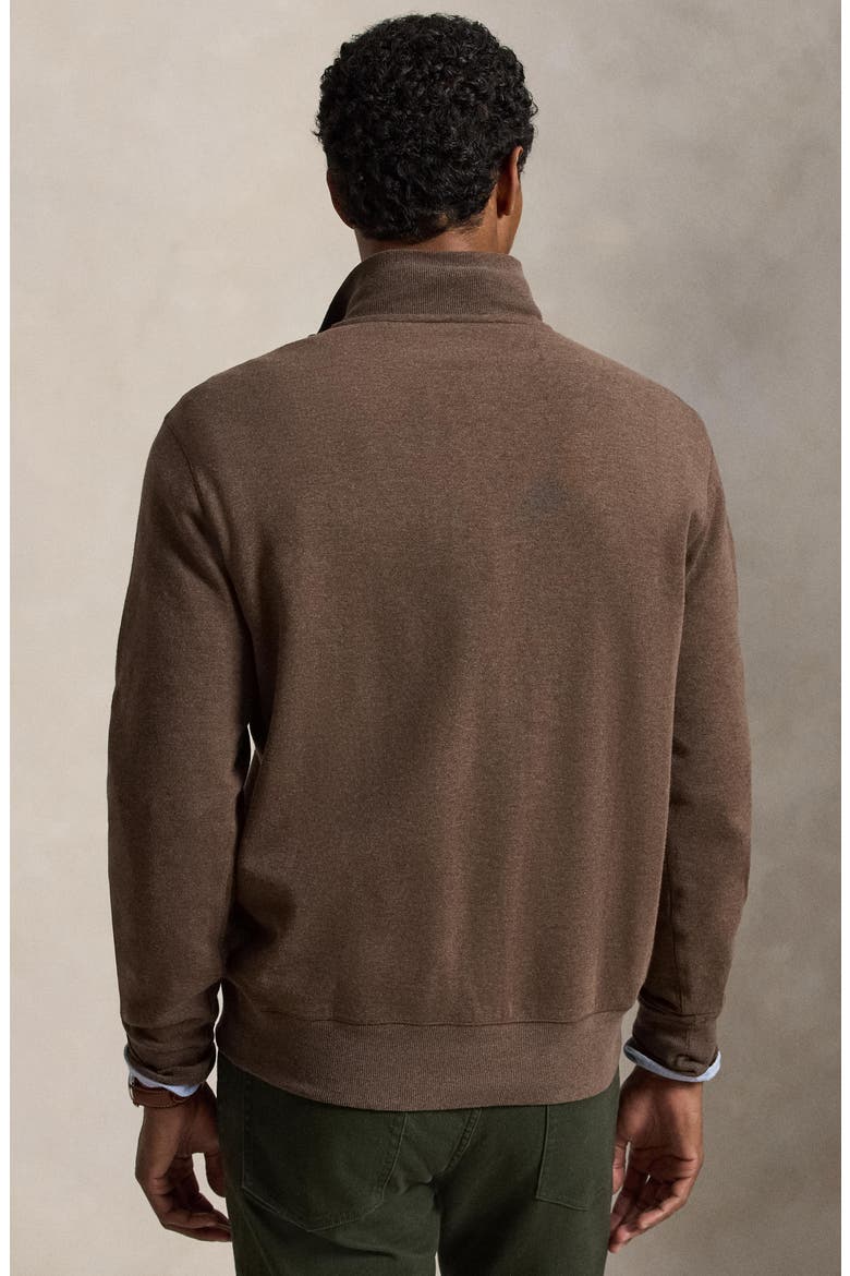 Quarter Zip Pullover, Alternate, color, BROWN
