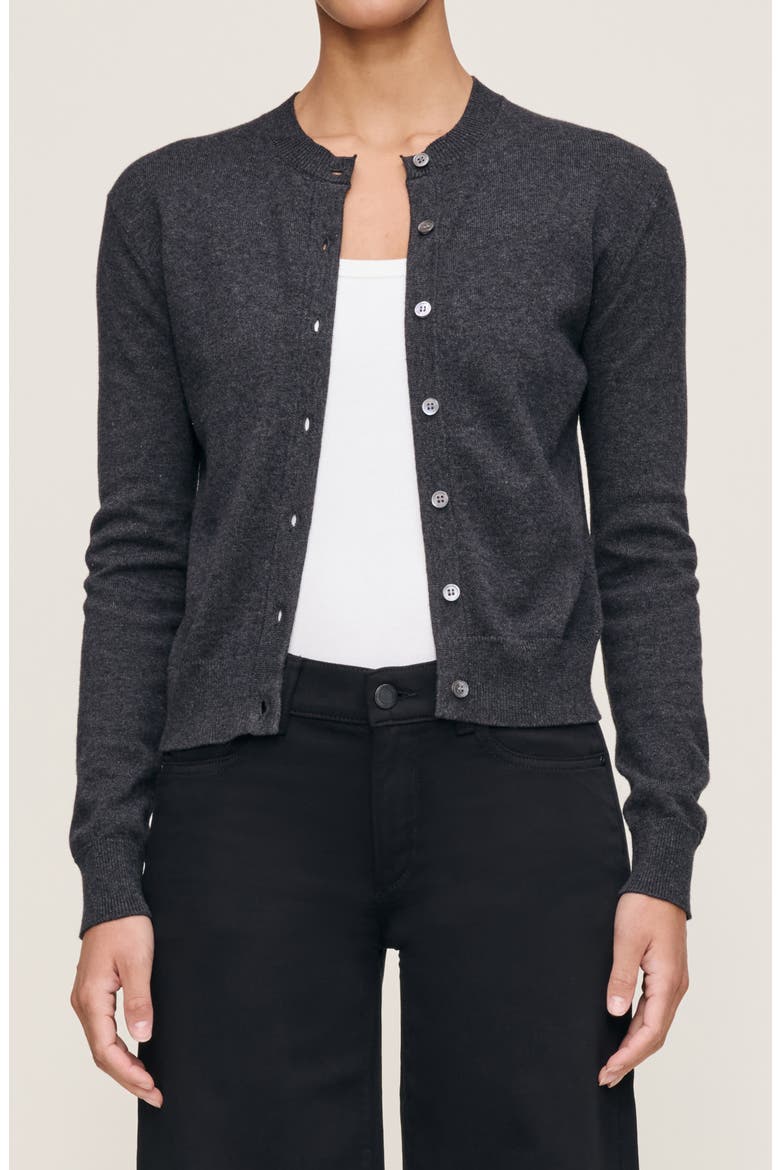 Brinn Cotton & Cashmere Cardigan, Main, color, CHARCOAL GREY