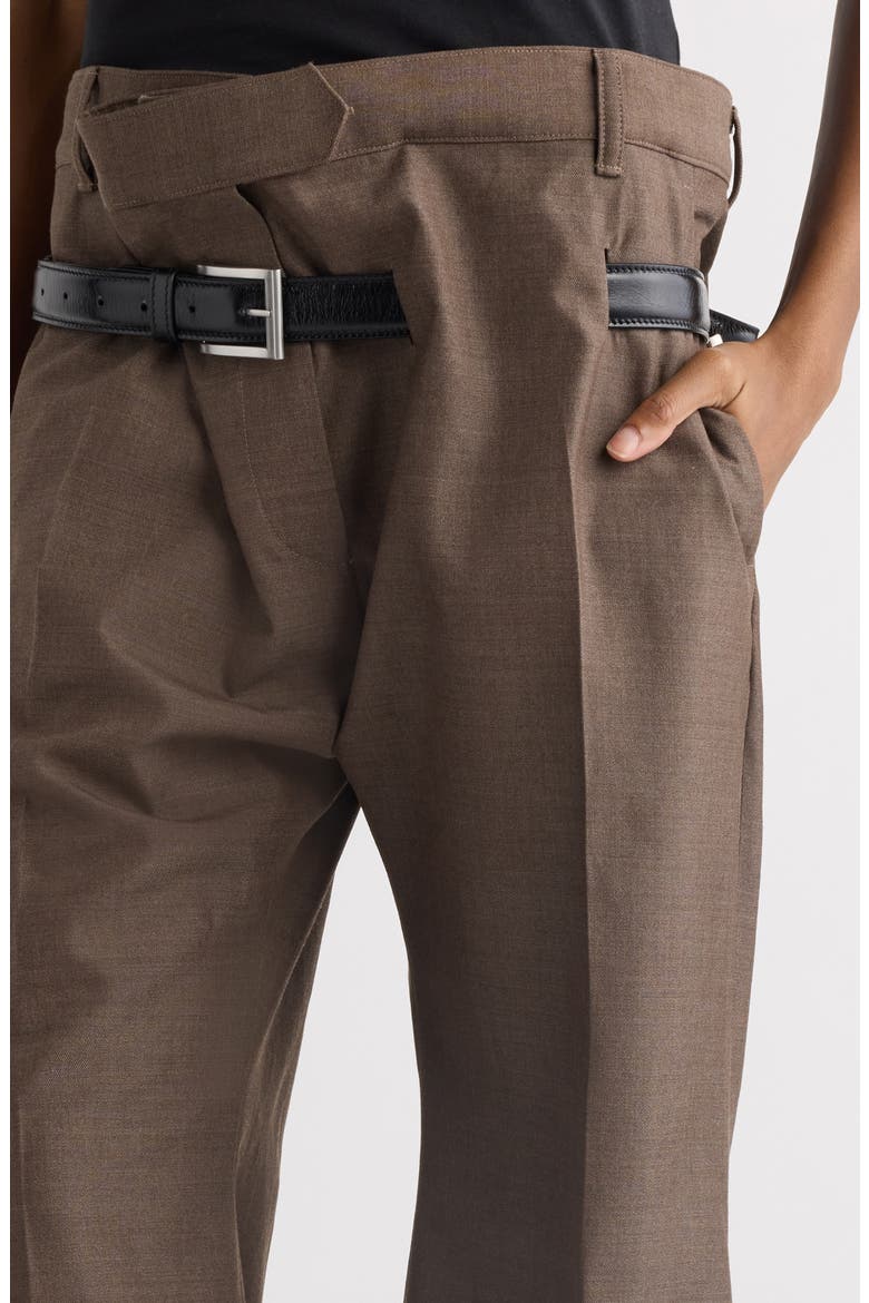 Partar Belted Wide Leg Pants, Alternate, color, BROWN MELANGE