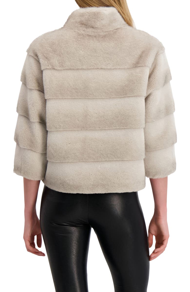 Lyla Grant Fur-Free Mink (Faux Fur) Jacket, Alternate, color, Light Gray