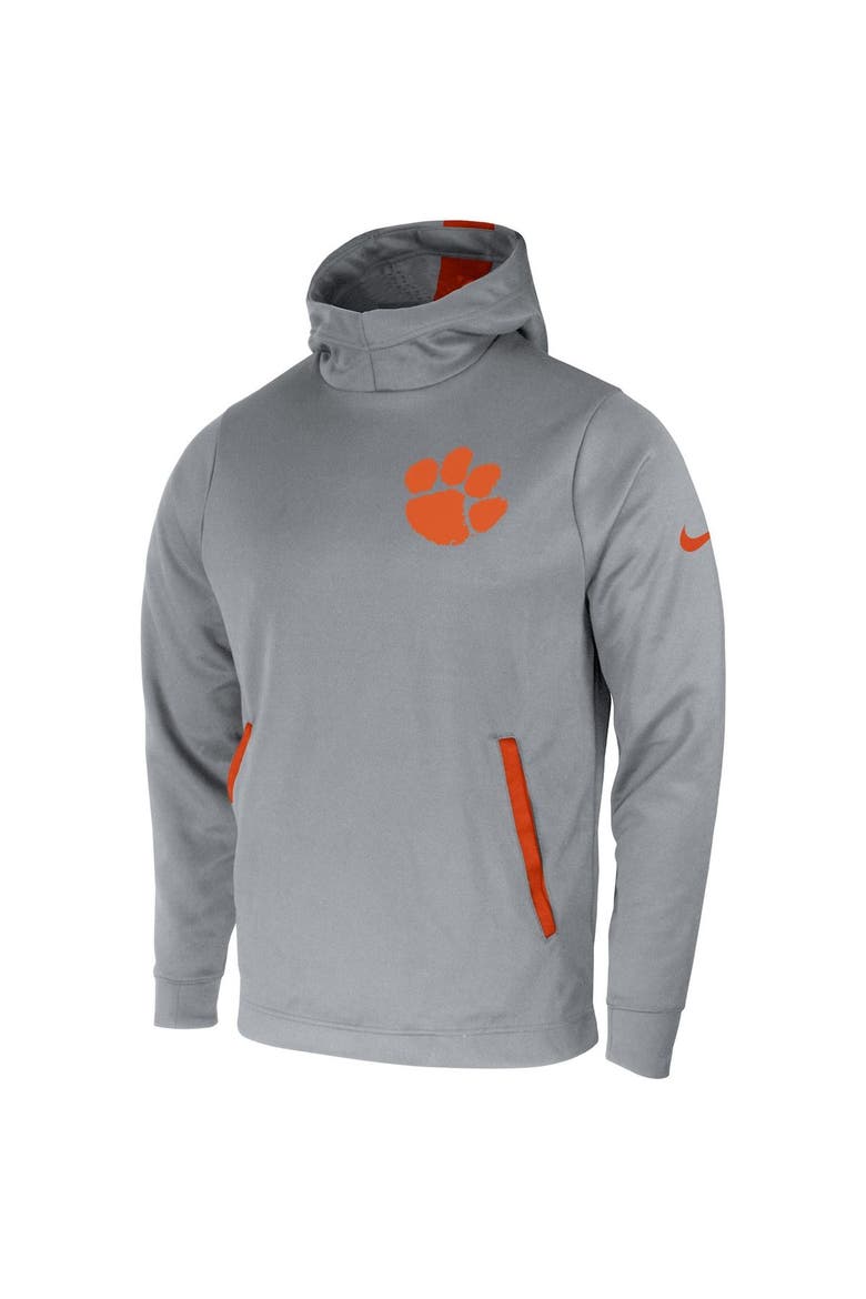 Men's Nike Gray Clemson Tigers 2-Hit Performance Pullover Hoodie, Alternate, color, Gray