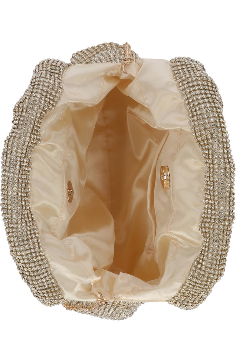 Jessica McClintock Jupiter Rhinestone Mesh Clutch, Alternate, color, 39N-Lt Gold