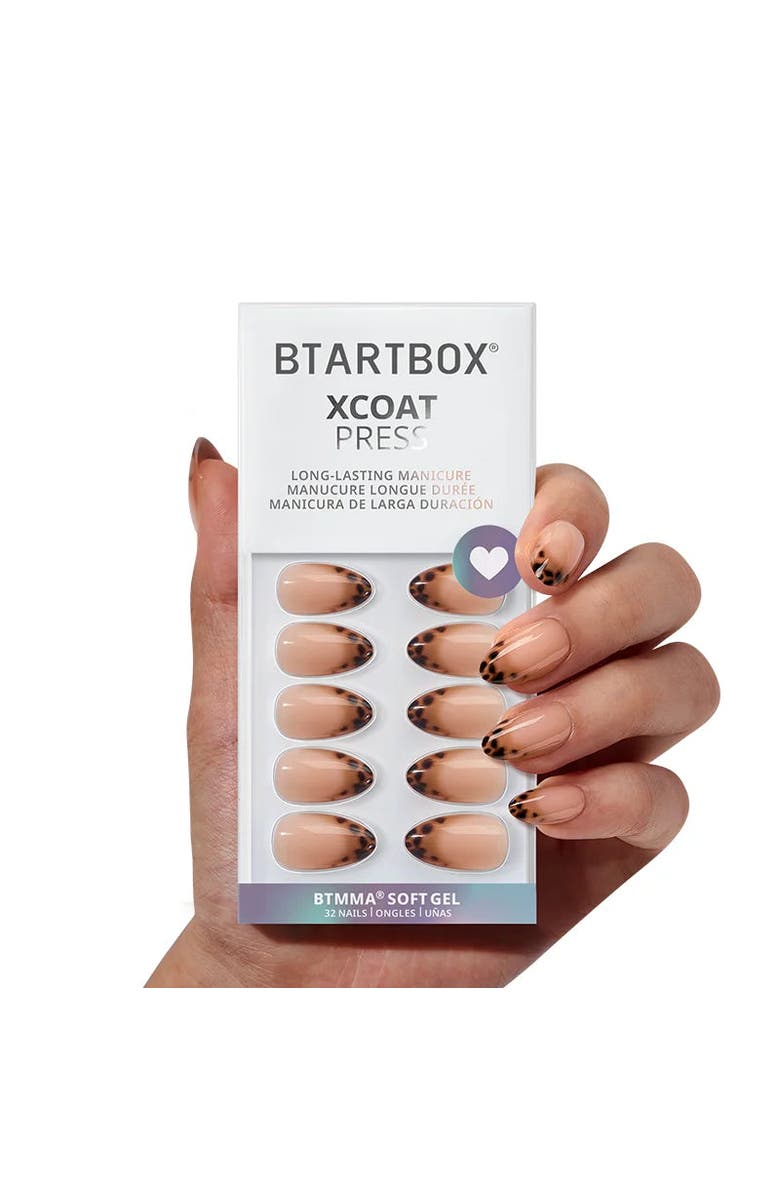 Btartboxnails Press-on Nails Almond Nail Set, Main, color, Espresso Leopard