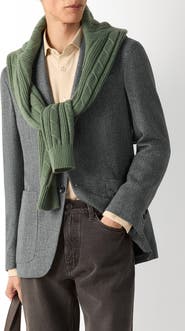ZEGNA Lago Style Herringbone Cashmere Blazer