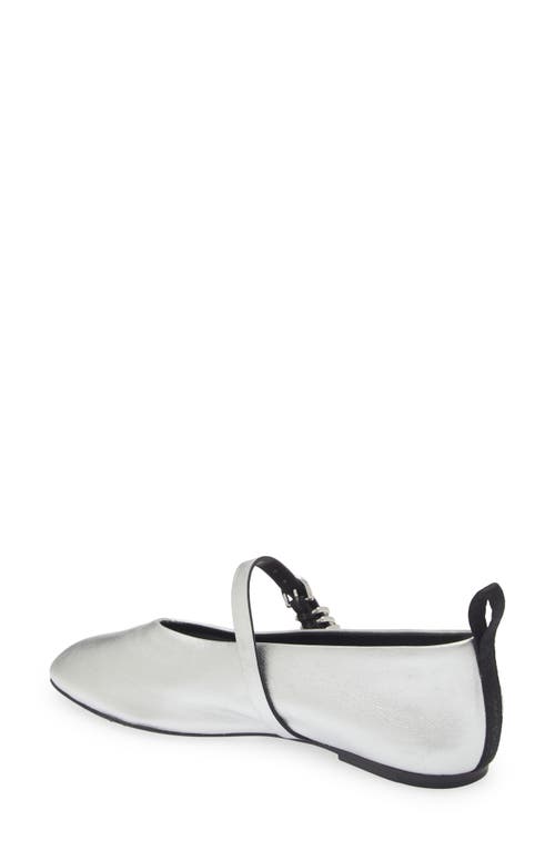 Rag & Bone Spire Mary Jane Flat In Silver