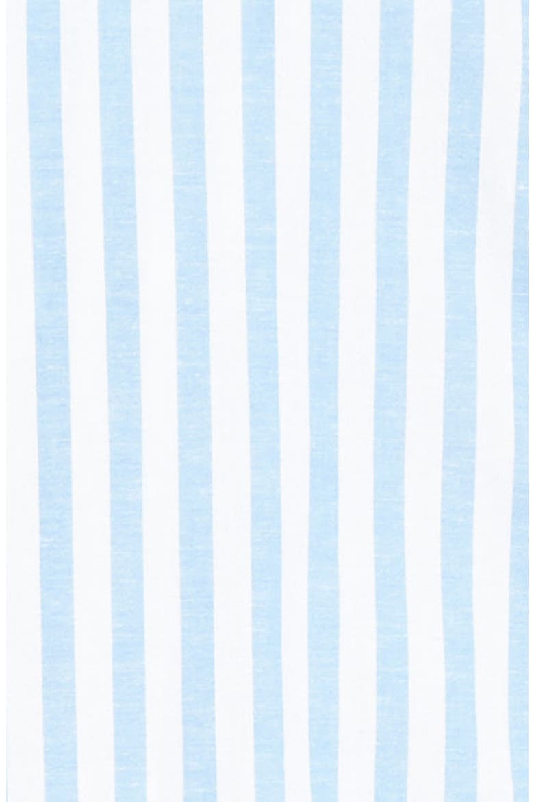 Regular Fit Stripe Cotton & Linen Button-Down Shirt, Alternate, color, COPENHAGEN BLUE/ WHITE