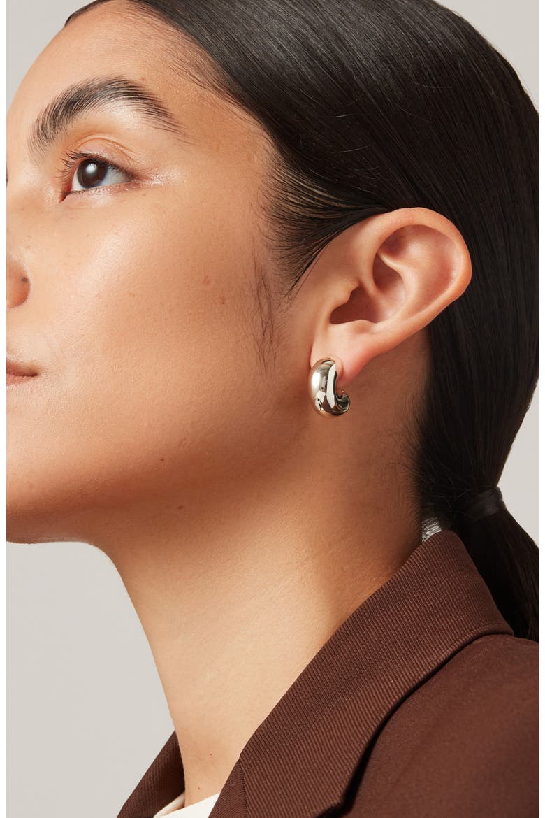 Tome Medium Hoop Earrings, Alternate, color, HIGH POLISH SILVER