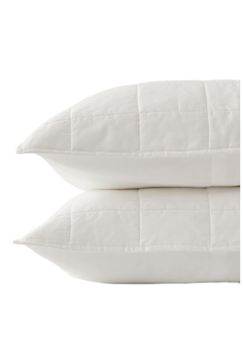 Organic Quilted Sham 2-Pack, Alternate, color, White