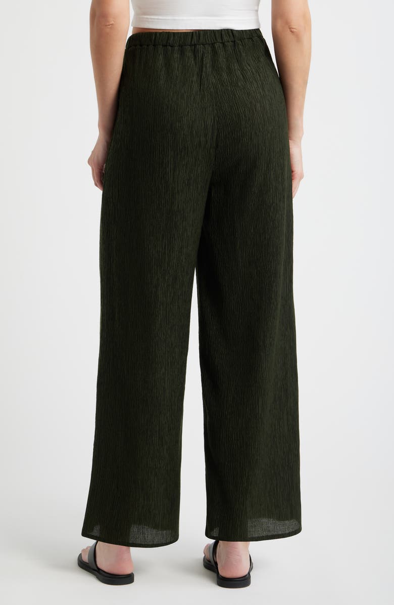 Eileen Fisher Ankle Wide Leg Pants, Alternate, color, Seaweed