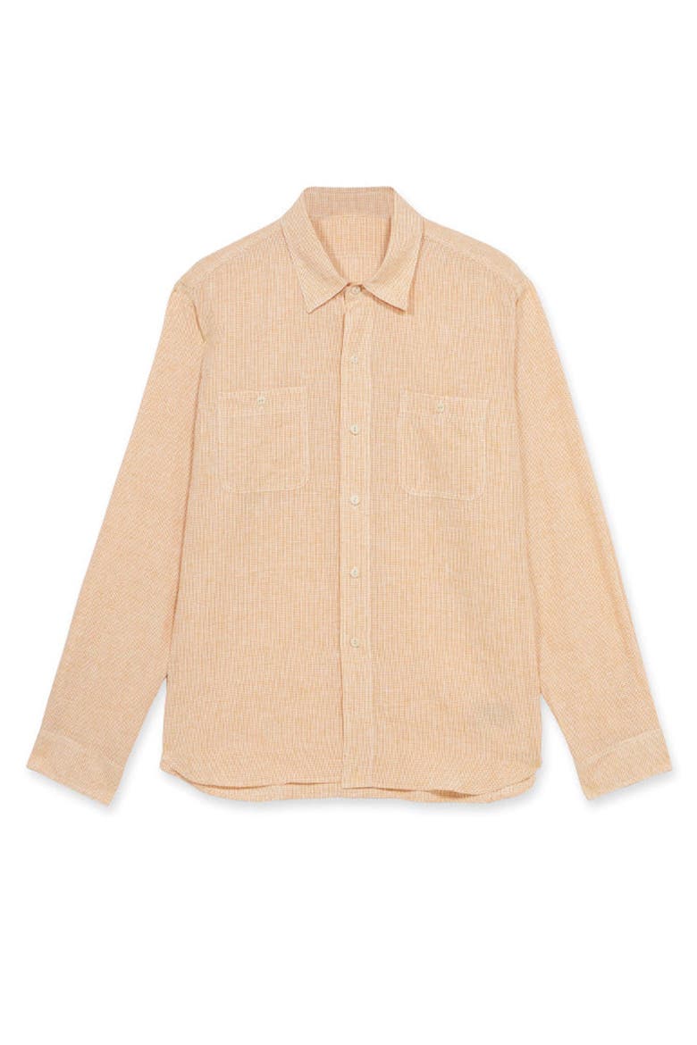Work Cotton Shirt, Main, color, YELLOW