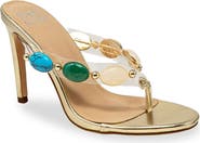 CHASE AND CHLOE Beaded Strap Sandal