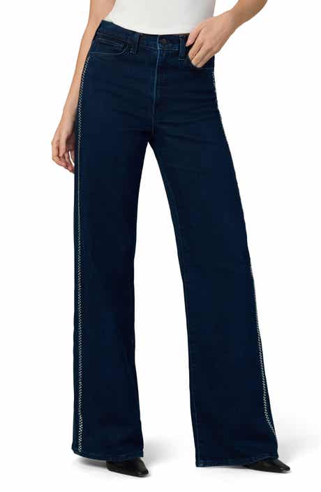 Joe's The Mia Crystal High Waist Wide Leg Jeans