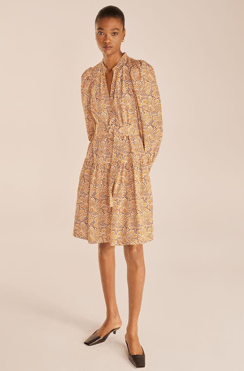 REBECCA TAYLOR REBECCA TAYLOR SPECKLED FLEUR PUFF SLEEVE DRESS
