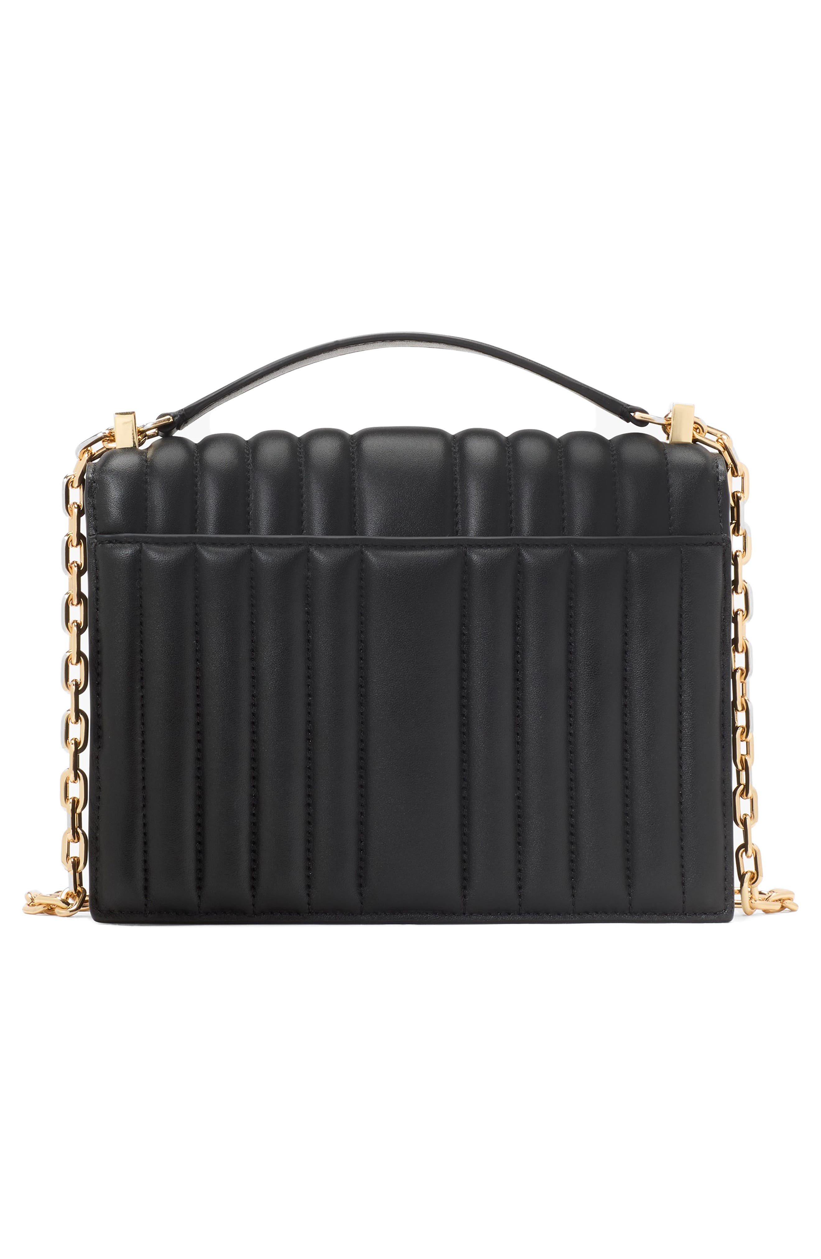 Kate Spade New York deco quilted leather convertible crossbody bag, Alternate, color, 