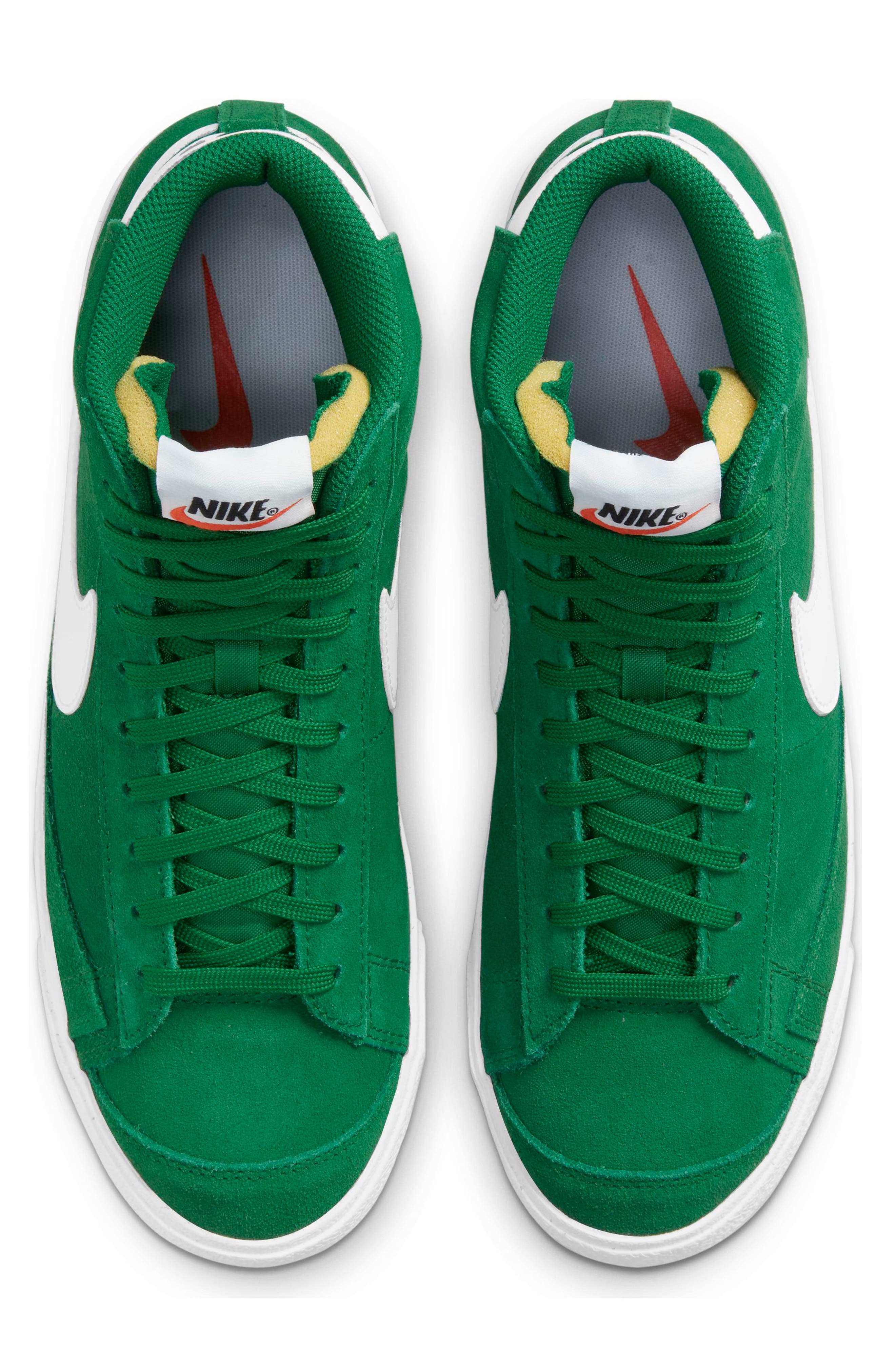 Blazer Mid '77 Suede Sneaker, Alternate, color, PINE GREEN/ WHITE