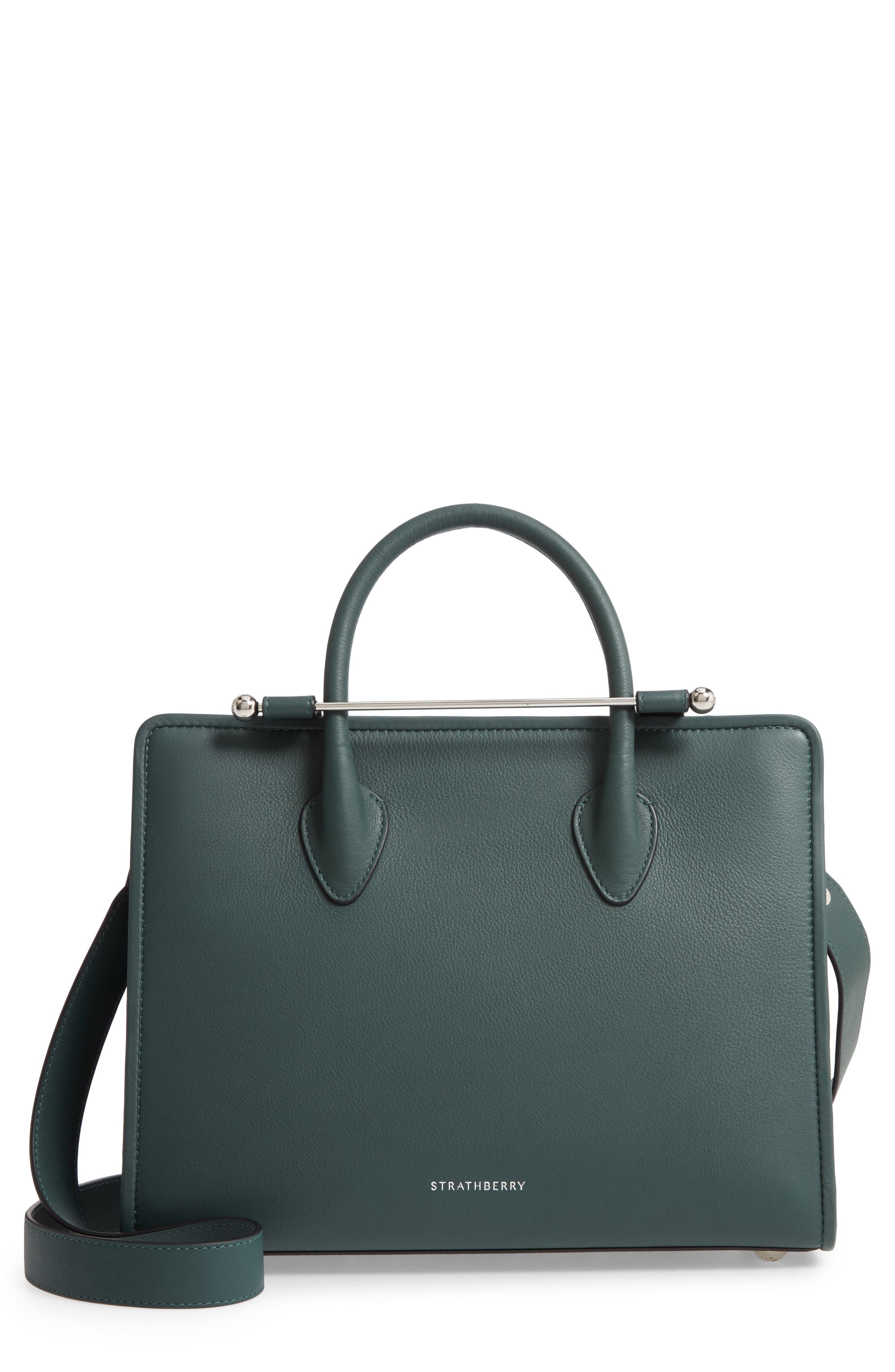 Strathberry Midi Calfskin Leather Convertible Tote, Main, color, 