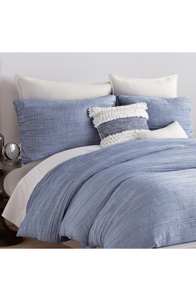 DKNY City Pleat Duvet Cover, Alternate, color, 