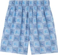 Burberry Knight Checkerboard Cotton Shorts