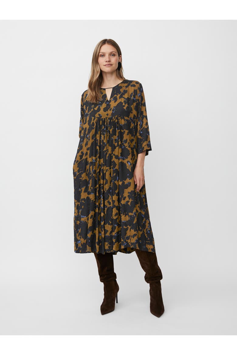 MaNadyne V-Neck A-Shape Midi Dress, Main, color, Breen