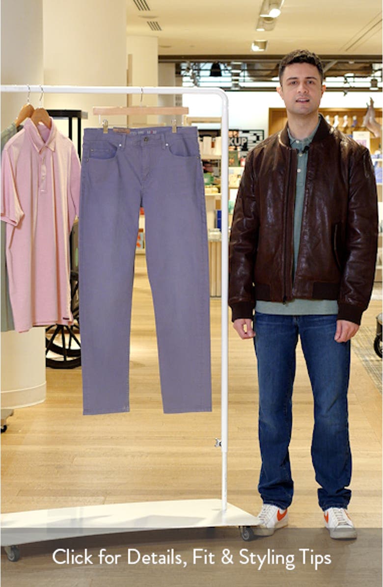 Slim Straight Leg Stretch Jeans, sales video thumbnail