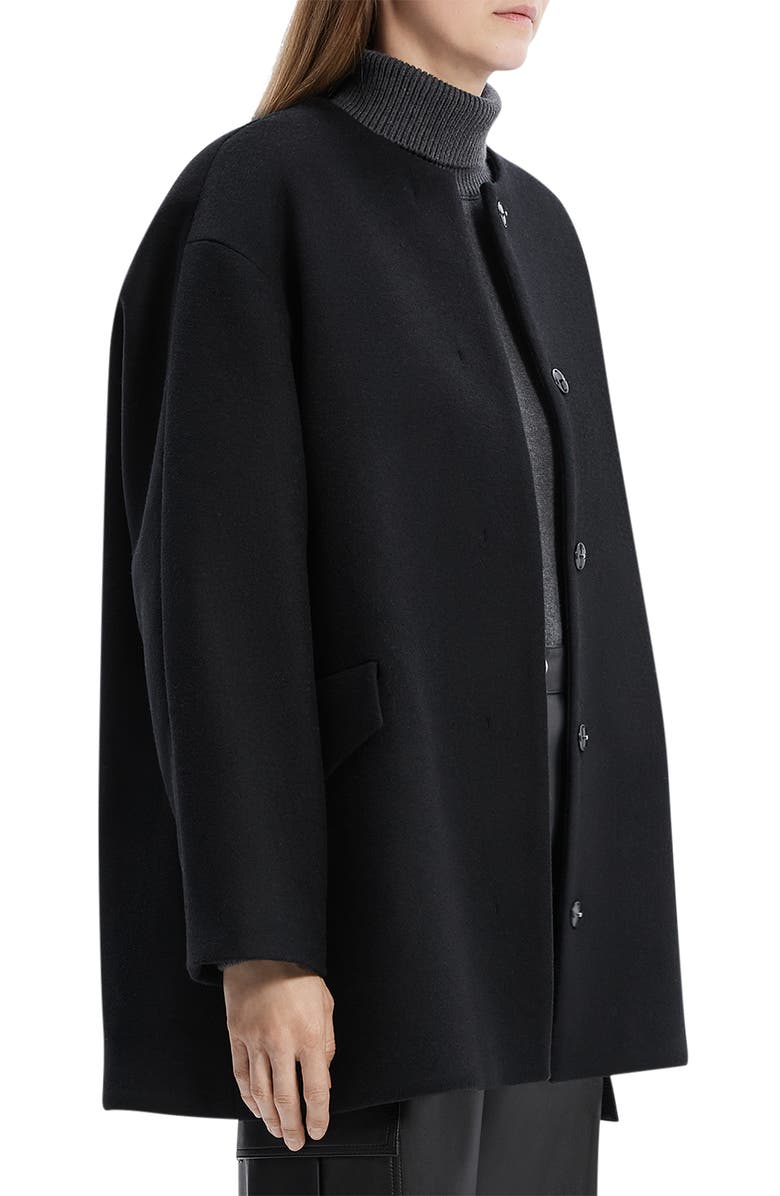 Theory Cape Back Wool Blend Coat, Main, color,