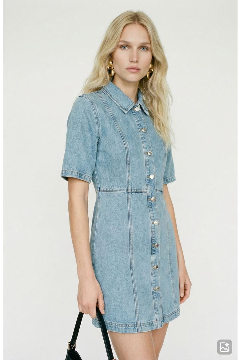 Daisy Denim Dress, Alternate, color, LIGHT BLUE DENIM