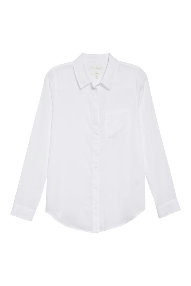 Drapey Classic Shirt, Alternate, color, WHITE