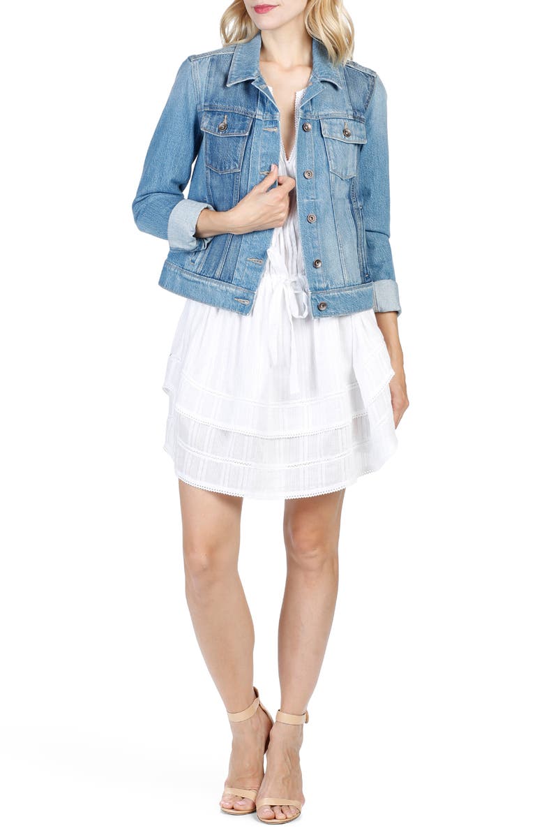 PAIGE Rowan Pieced Denim Jacket, Main, color, 