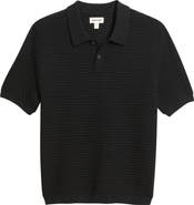 Open Edit Texture Knit Polo Top