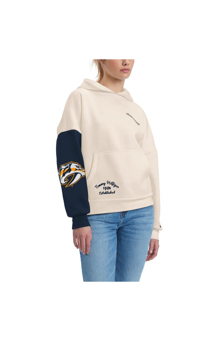 Tommy Hilfiger Women's Tommy Hilfiger Cream/Navy Nashville Predators Harriet Pullover Hoodie, Alternate, color, Cream