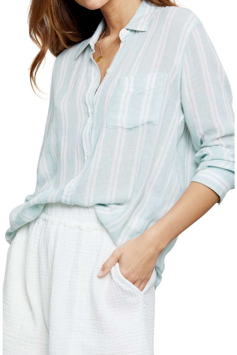 Charli Shirt, Alternate, color, JUNIPER STRIPE