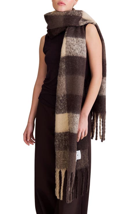 The Reykjavik Check Fringe Scarf